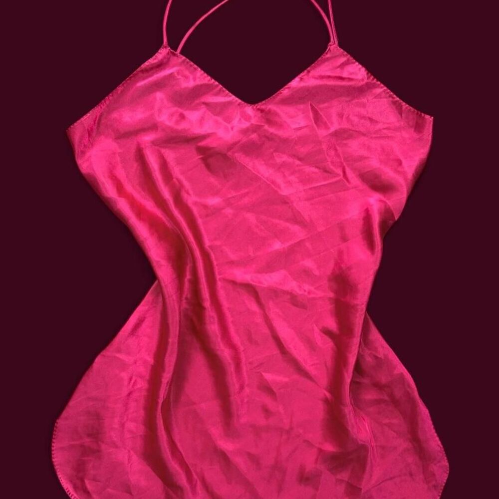Jayre Women's Pink and Red Slip Dress Lingerie